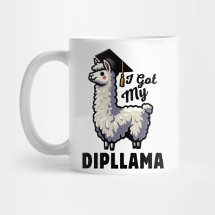 I Got My Dipllama Funny Graduated Llama Graduation Class Of 2024 Senior Gift Idea Mug